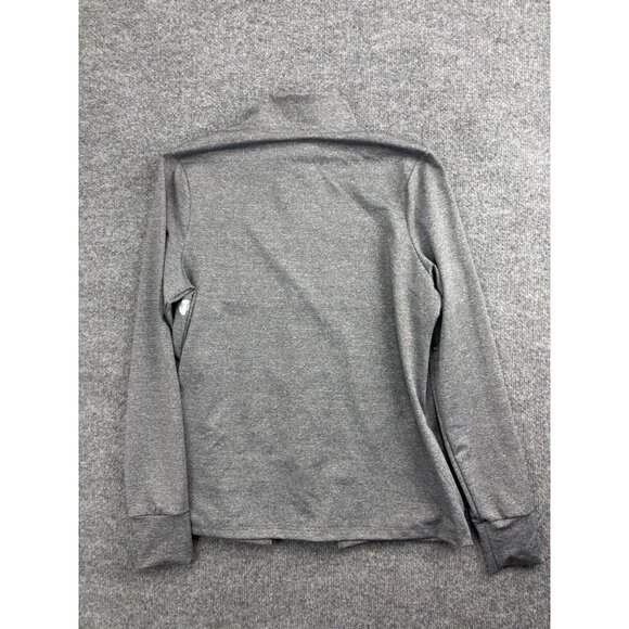 Bebe Athletic Track Jacket Women's XL Heather Gray Mesh Striped Zip Front Pocket - Picture 6 of 6